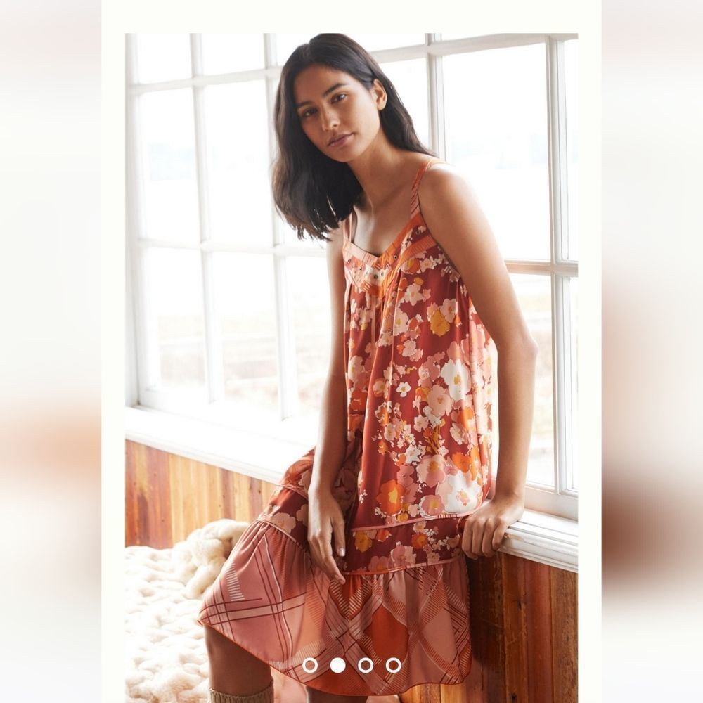 Anthropologie Tiny Tiered Ruffled Hem Dress Size XXS
